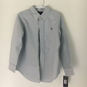 NWT!Ralph Lauren Blue & White Stripe Button Down!
